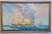 PAINTING, SAIL SHIPS IN OPEN S