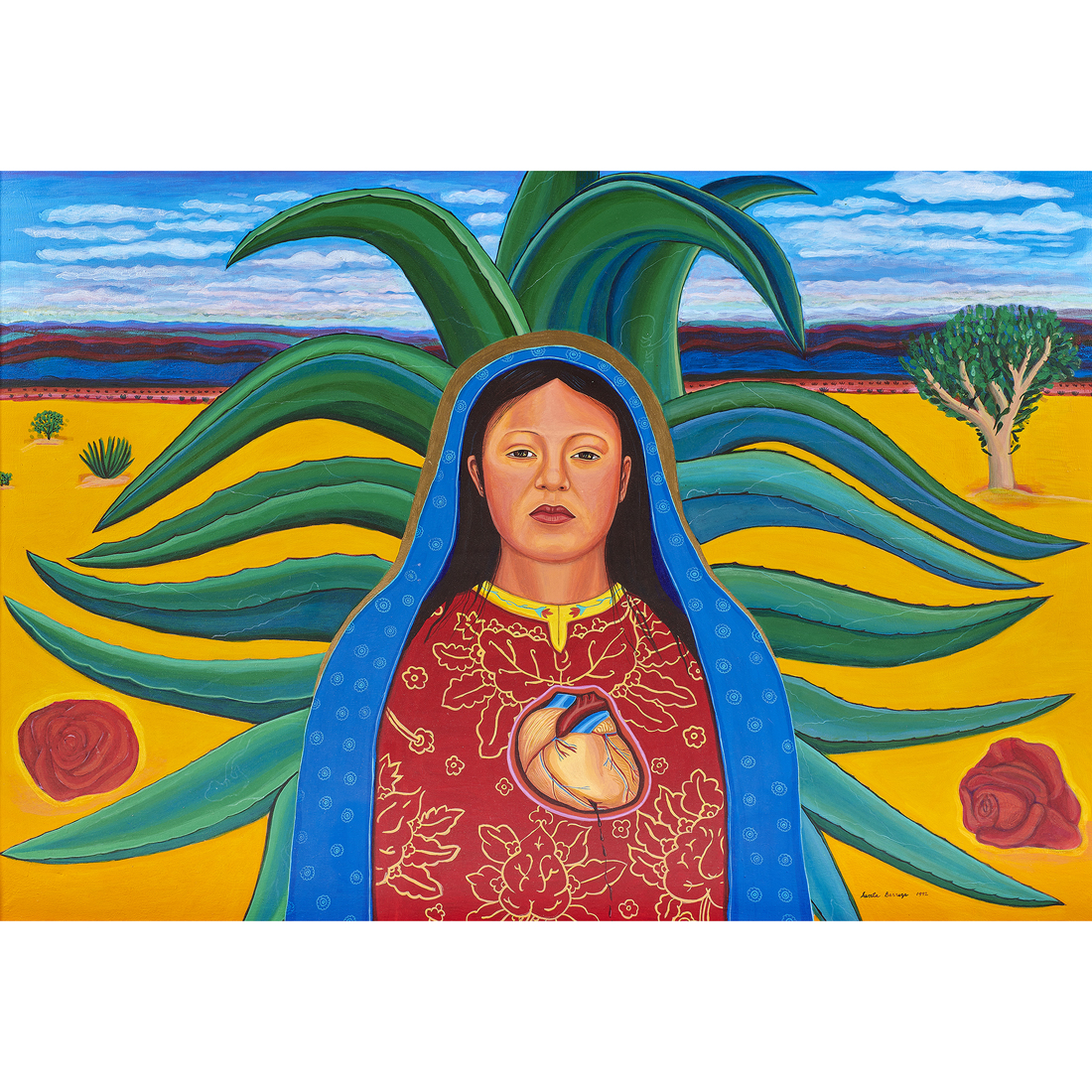 PAINTING, SANTA BARRAZA Santa