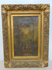 PAINTING, SHEEP HERDER WITH FL