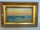 PAINTING, SHORE SCENE WITH SET