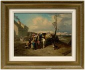 Painting signed Dumoulin, fami