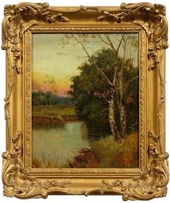 Painting signed "F. Hodge",