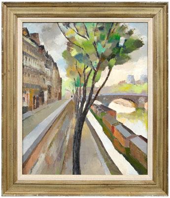 Painting signed Hallowell, view