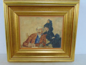 PAINTING, SPANISH CLERK AT DES