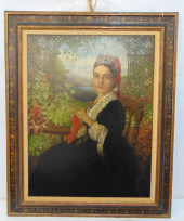 PAINTING, SPANISH WOMAN, SIGNE