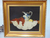 PAINTING, STILL LIFE WITH RED