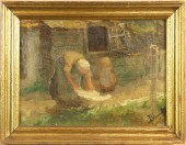 PAINTING, TENDING THE GARDEN C