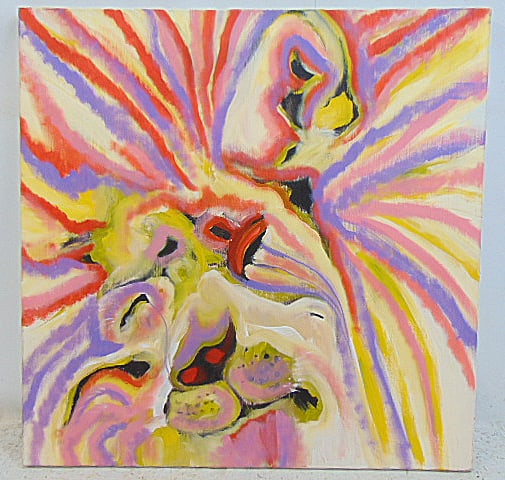 PAINTING, "TWISTED LION", REX