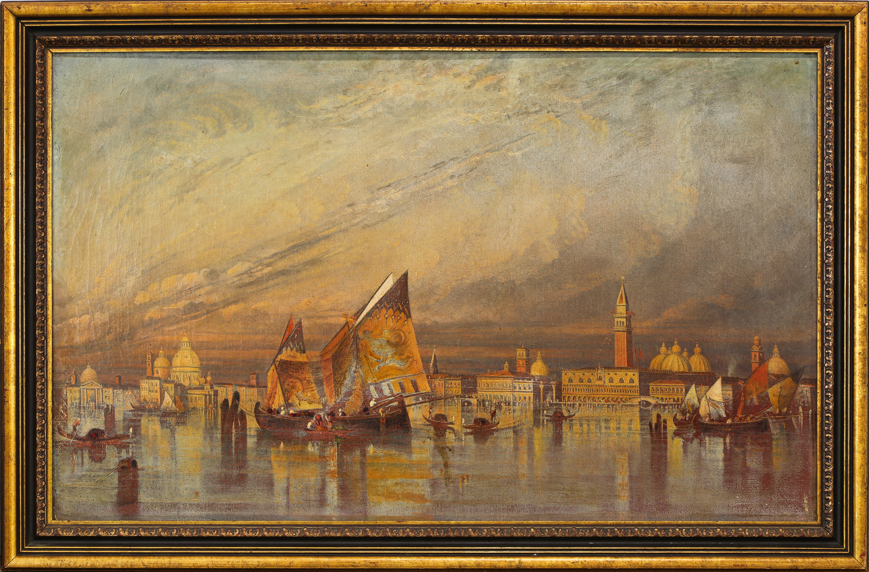 PAINTING, VENETIAN SCENE Italian