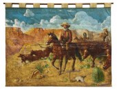 PAINTING, WAGON TRAIN & LONGHO