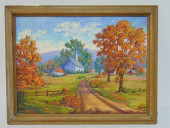 PAINTING, WOODSTOCK LANDSCAPE