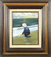 PAINTING, YOUNG BOY AT THE BEA