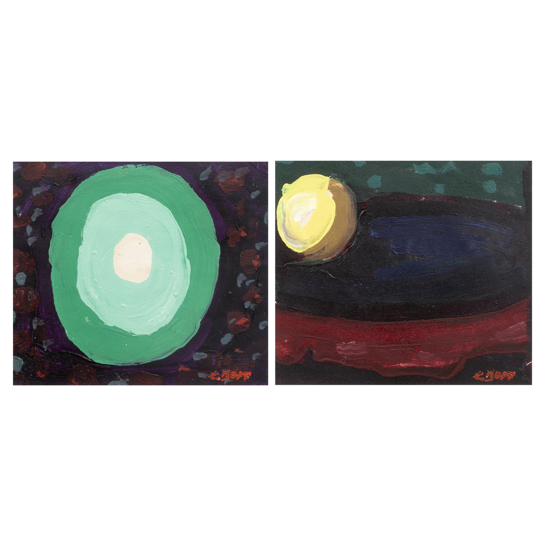 PAINTINGS, CONRAD BUFF (lot of 2)