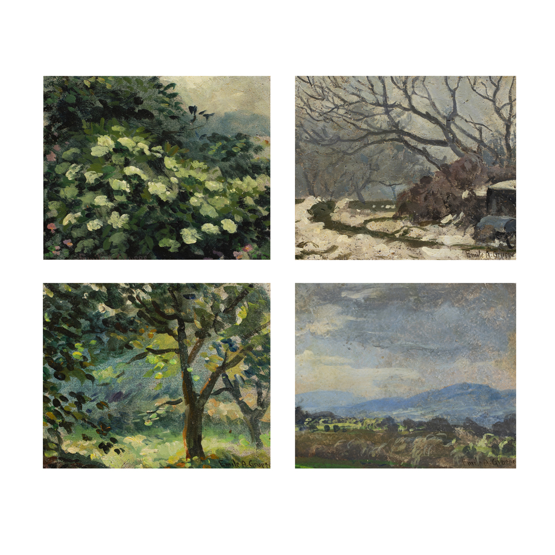 PAINTINGS, EMILE ALBERT GRUPPE (lot