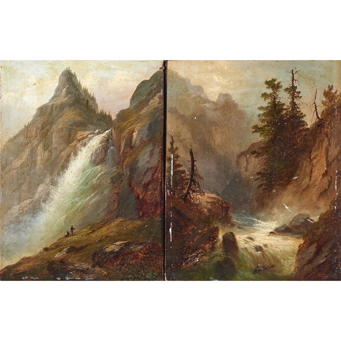 PAINTINGS, GUIDO AGOSTINI (lot of