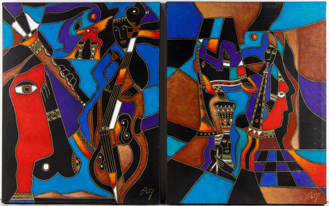 PAINTINGS, NEAL DOTY (lot of 2)