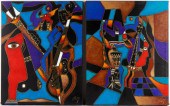 PAINTINGS, NEAL DOTY (lot of 2