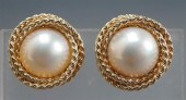 PAIR 14-KARAT YELLOW-GOLD AND