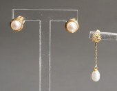 PAIR 14-KARAT YELLOW-GOLD AND