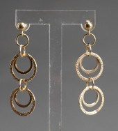 PAIR 14-KARAT YELLOW-GOLD DANG
