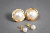 PAIR 14-KARAT YELLOW-GOLD MABE