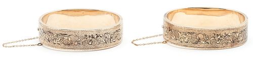 PAIR 14K GOLD & ENAMEL VICTORIAN