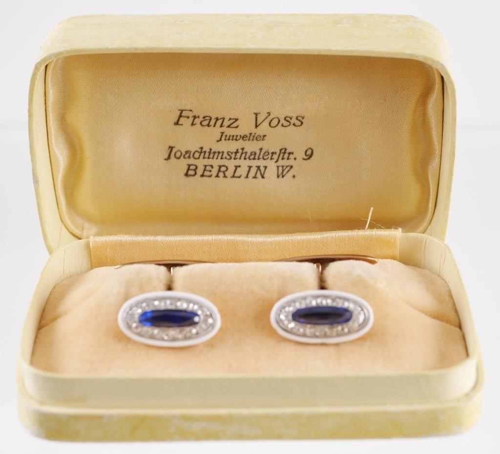 PAIR 14K GOLD & EUROPEAN CUT