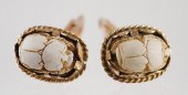 PAIR 14K YELLOW GOLD EGYPTIAN