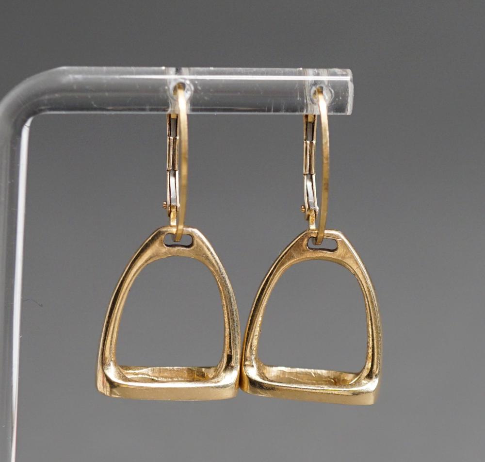 PAIR 18-KARAT YELLOW GOLD