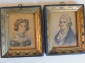 PAIR 1804 MINI PORTRAITSPair o