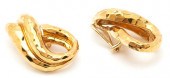 PAIR 18K HENRY DUNAY CLIP-BACK