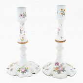PAIR, 18TH C. BILSTON FLORAL E