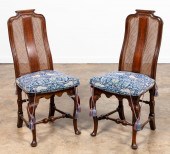 PAIR, 18TH C. QUEEN ANNE CANED