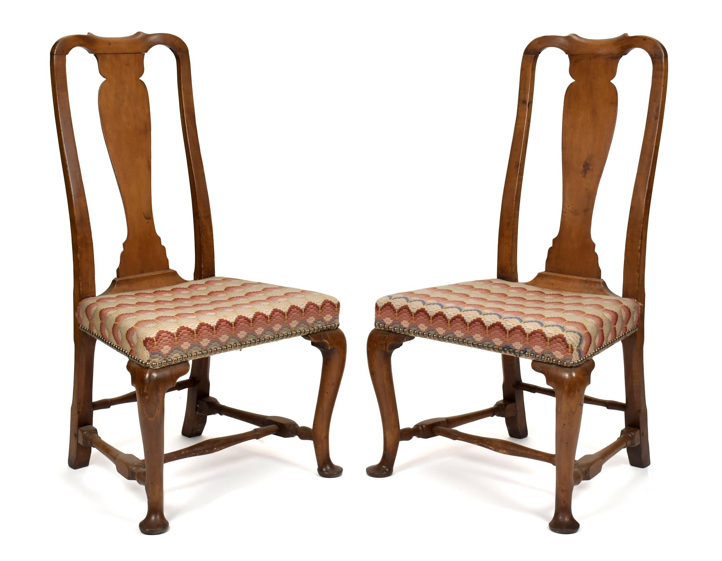 PAIR 18TH C. QUEEN ANNE MA SIDE