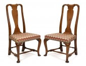 PAIR 18TH C. QUEEN ANNE MA SID
