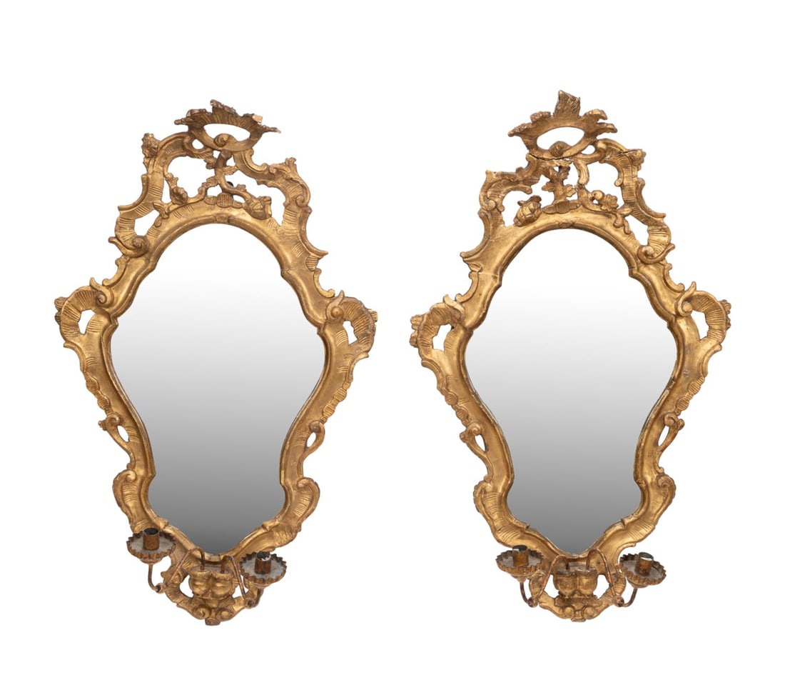 PAIR 18TH C. VENETIAN GILTWOOD