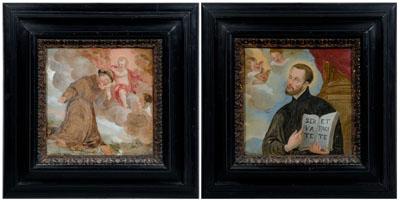 Pair 18th century Italian paintings