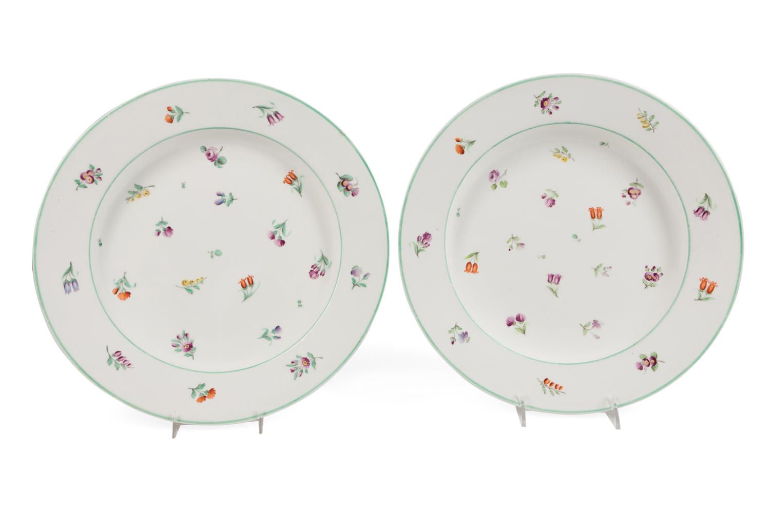PAIR 18TH/19TH C. FRENCH FLORAL