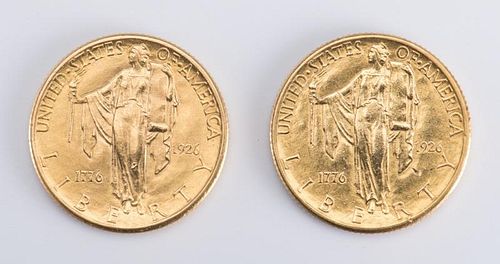 PAIR 1926 GOLD SESQUICENTENNIAL 2.5