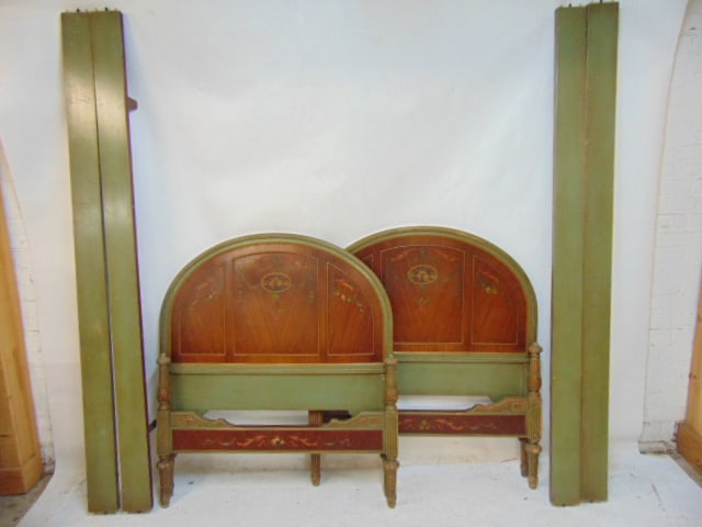 PAIR 1930'S PAINT DECORATED