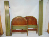 PAIR 1930'S PAINT DECORATED SI