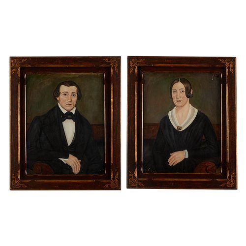 PAIR 19TH C. AMERICAN FOLK ART