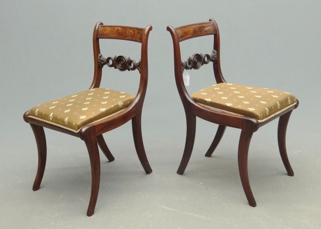 Pair 19th c. Classical mahogany