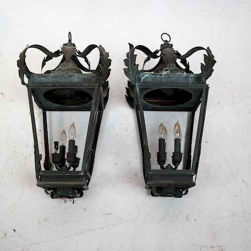 PAIR 19TH C. COACH LANTERNS,