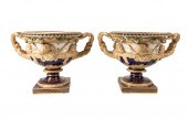 PAIR 19TH C. ENGLISH PORCELAIN