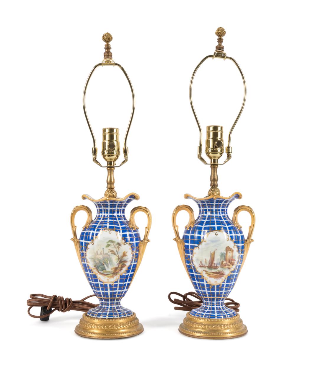 PAIR 19TH C. EUROPEAN PORCELAIN &