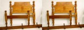 Pair 19th C. figured maple twi