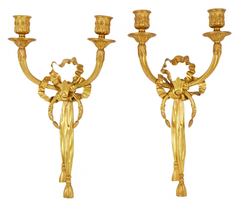 PAIR 19TH C. FRENCH DORE BRONZE