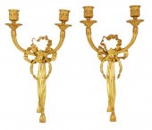 PAIR 19TH C. FRENCH DORE BRONZ