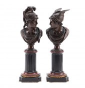 PAIR 19TH C. FRENCH MINERVA &